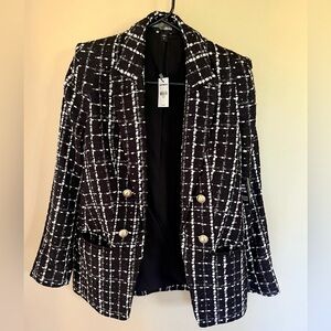 Express tweed plaid blazer